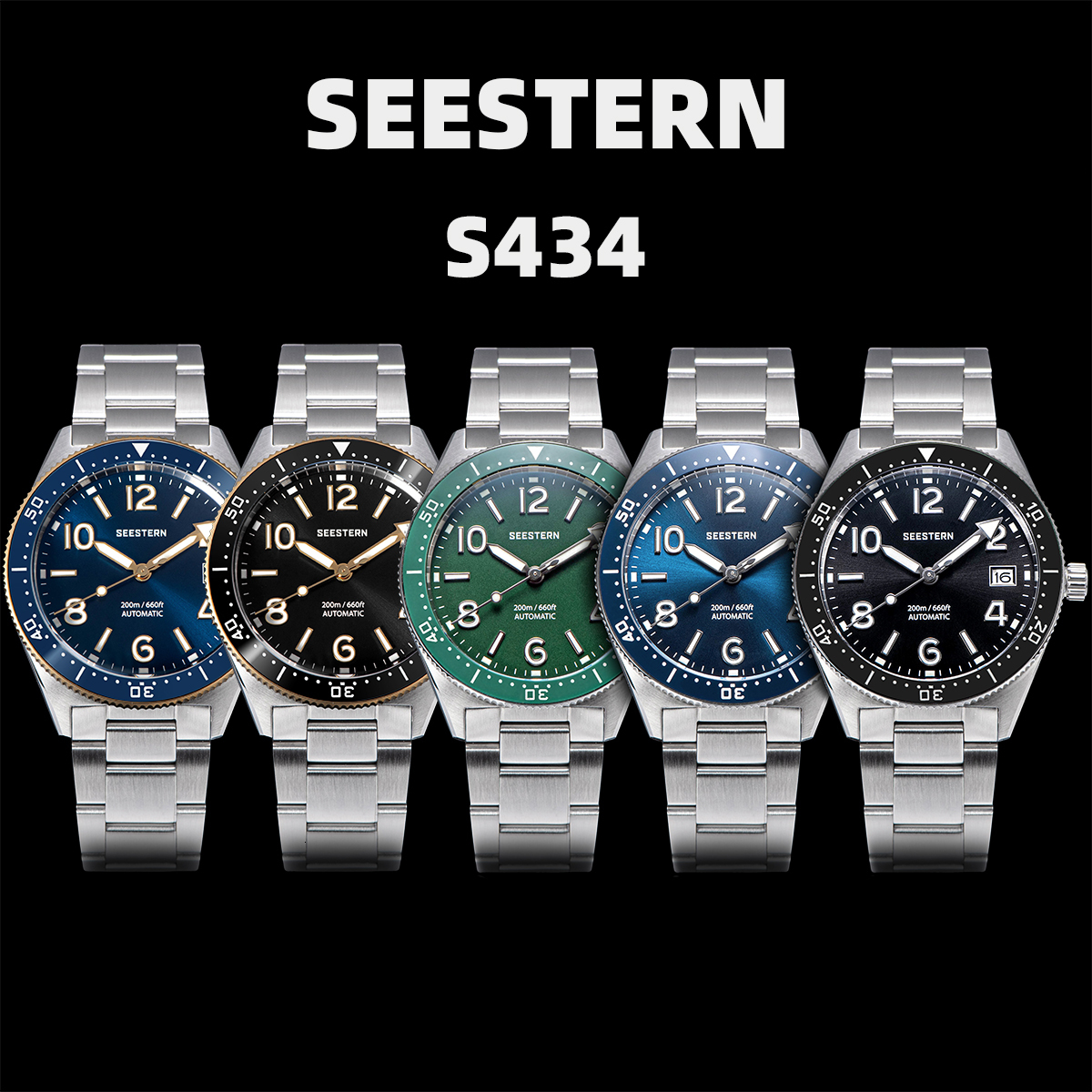 Other Watches SEESTERN Diver Men Watch Automatic Mechanical Wristwatches NH35 Movement Ceramic Bezel 20Bar Waterproof Sapphire Glass Lume S434 230729