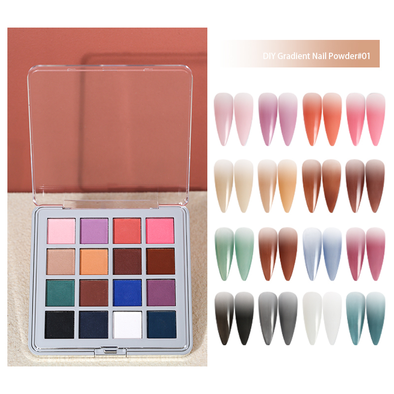 Nail Glitter Mocmaki DIY Gradient Nail Powder 12 Colors Glitter Pigment Ombre Nail Art Powder For Manicure Decoration Supplies 230729