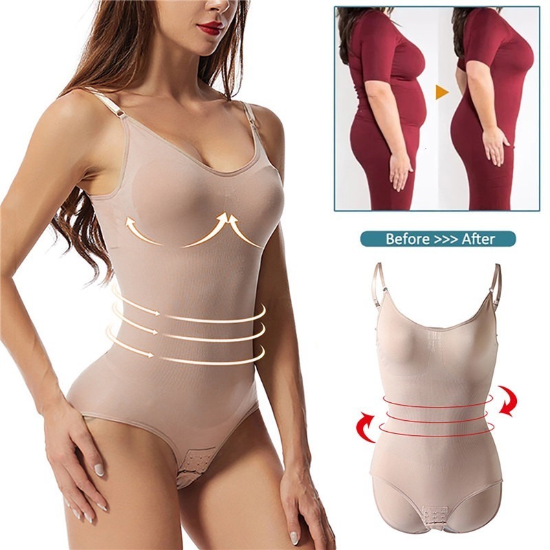 Womens Shapers Slimming Bodysuit Shapewear Postpartum Corset Briefs Wide Straps Body Shaper Modeling Underwear Butt Lift Tummy Control Panties 230729