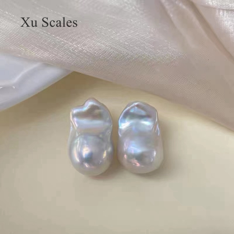 Stud Natural Fresh Water Irregular Aurora Bright White Baroque Pearl Earrings S925 Sterling Silver Women s Exquisite Gift 230729