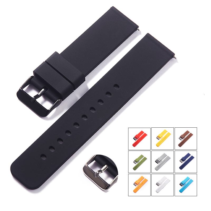 Watch Bands Silicone Strap Quick Release Watch Strap 1214161820mm 22mm 24mm Waterproof Soft Rubber Smart Watch Band Wrist Bracelet Belts 230729
