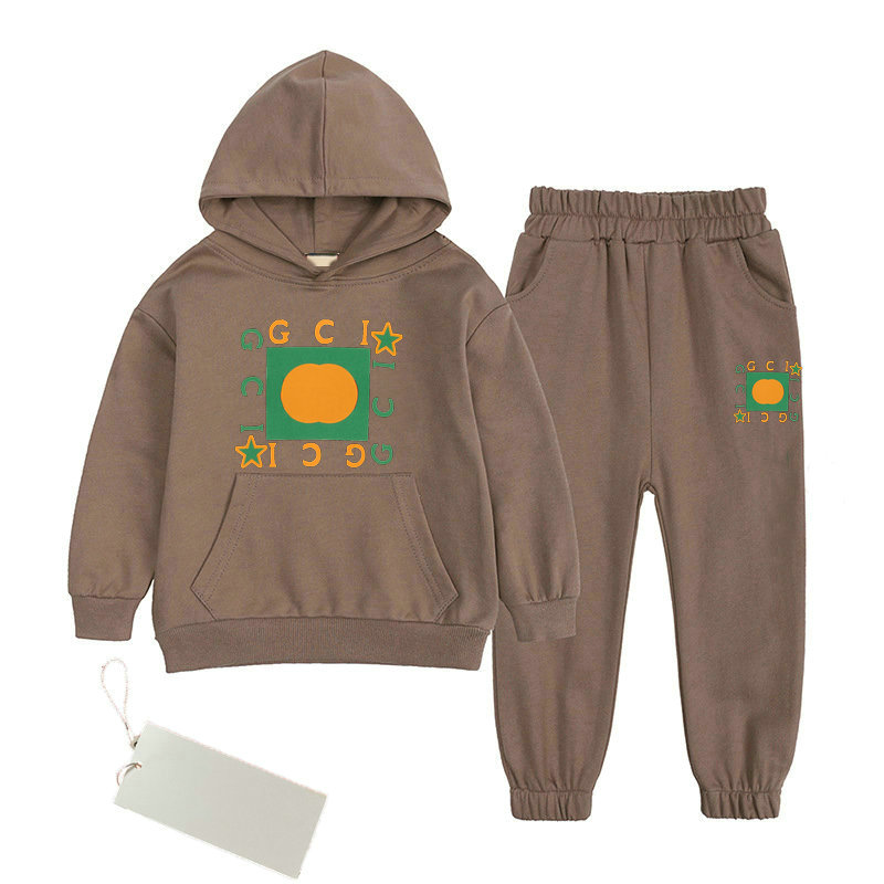 2-13years children's Clothing High quality hoodie Sets BABY boys girls cotton Garment kids Designer printing Outdoor sports sweater pants Clothing Sets G00177