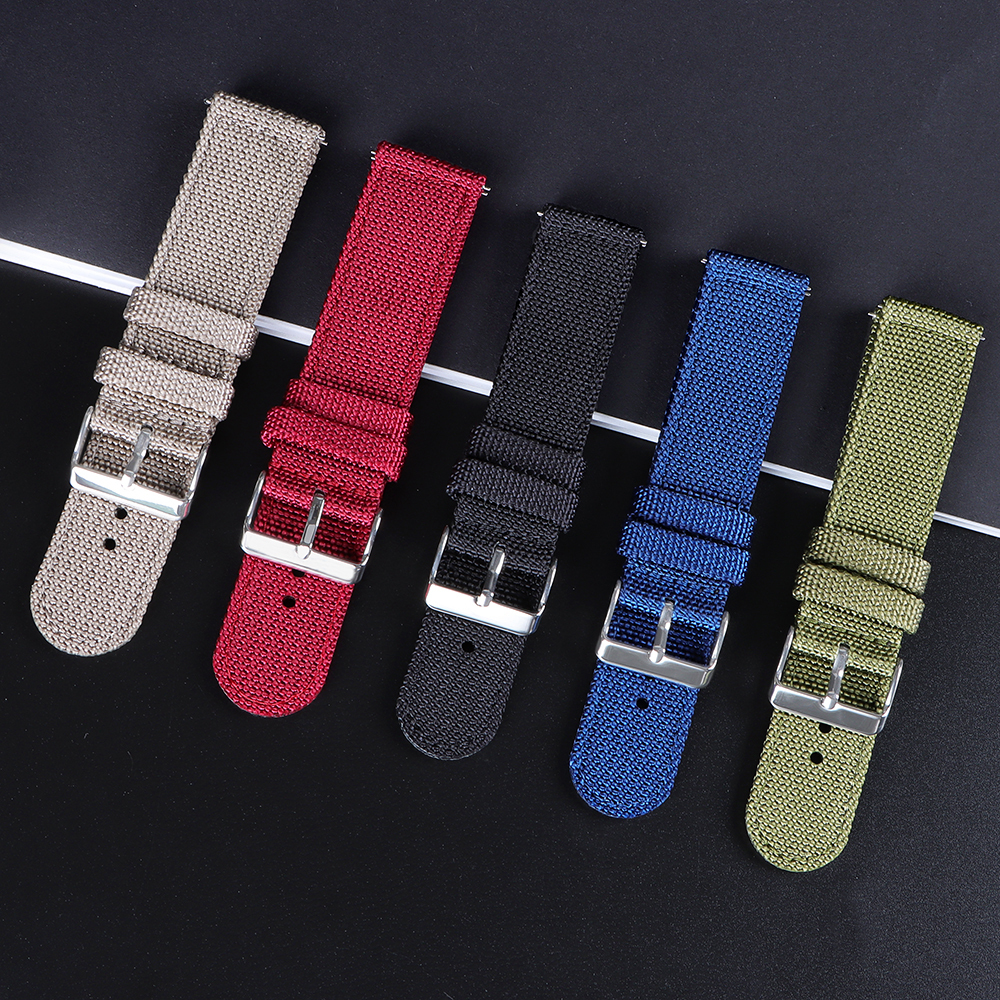 Watch Bands 18mm 20mm 22mm 24mm Nylon Canvas Watch Band Woven Soft Belt Universal Bracelet for Men Women Sport Quick Release Wrist Band 230729