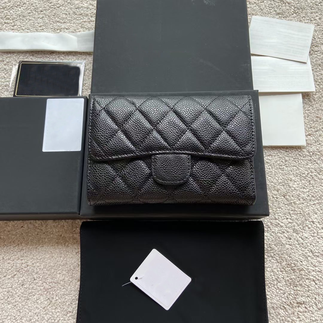 10A super Original quality CF women wallet Real Leather Caviar Lambskin shoulder bag luxurys designers bags Classic Hangbags fashion Card coin Purse with box
