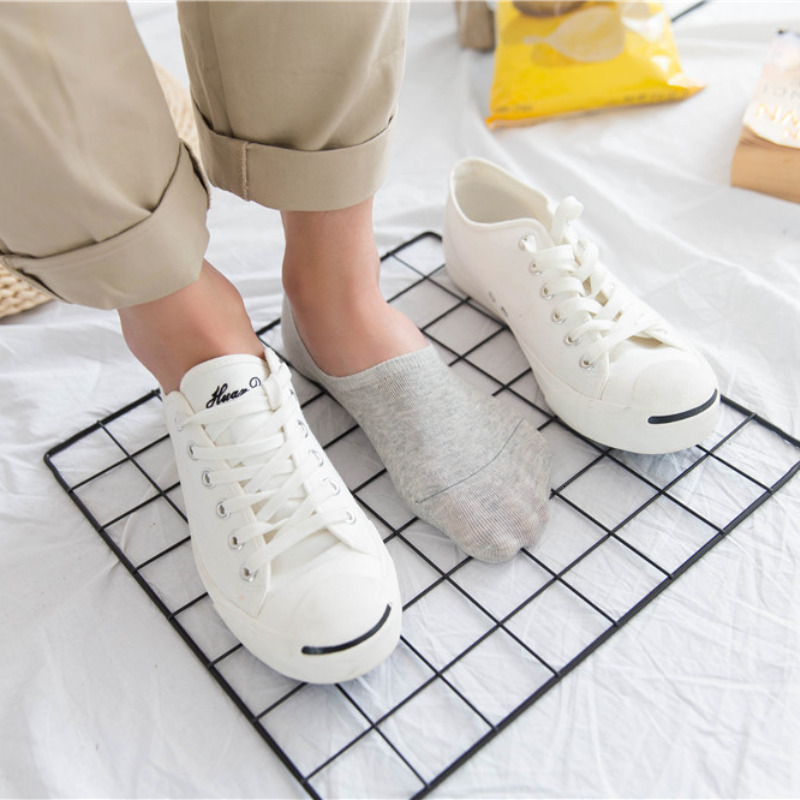 Mens Socks 5pair Lot Socks for Men No Show Low Cut Short Ankle Cotton Multipack Nonslip Silicone Breathable Invisible Black White Summer 230729