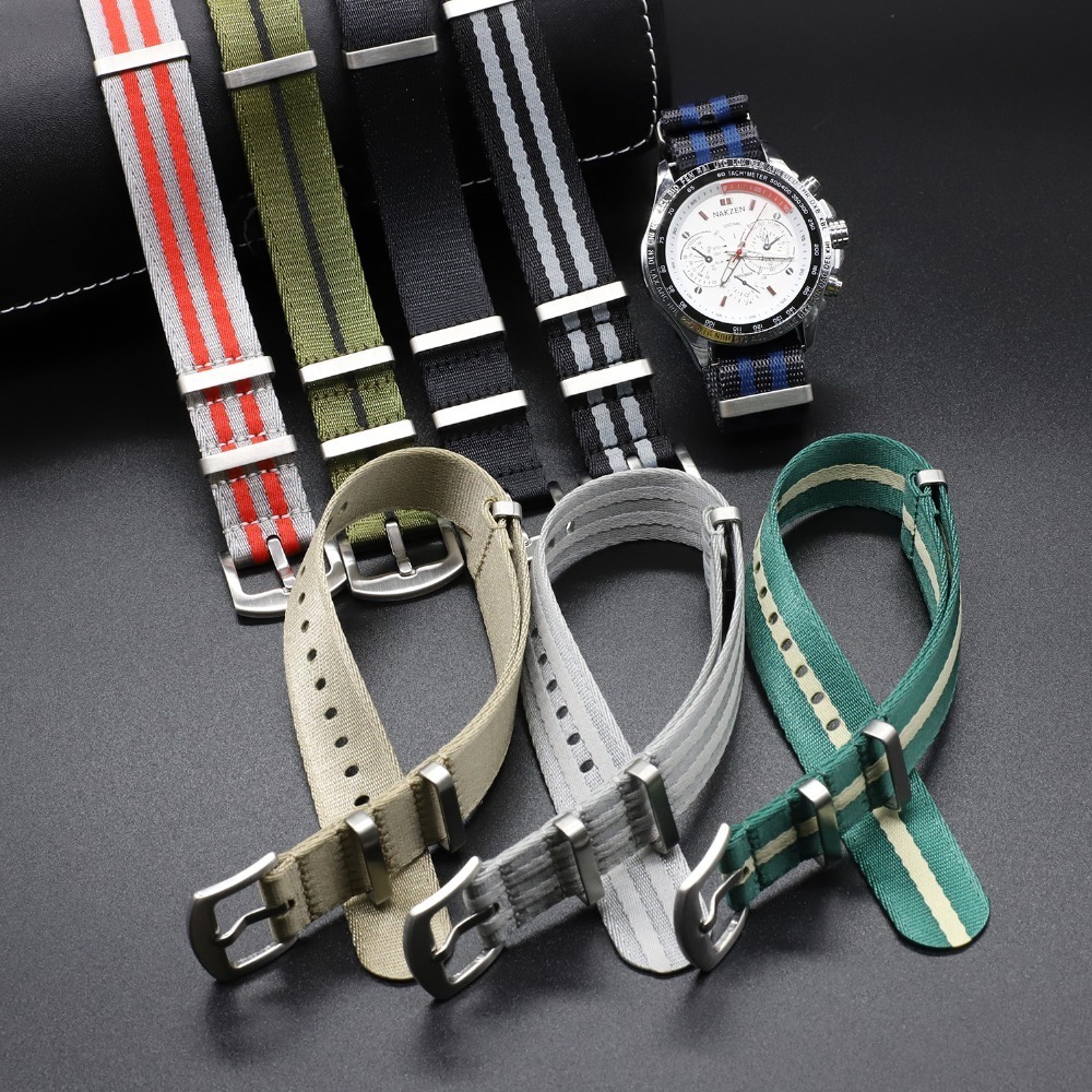 Watch Bands Premium Quality Nylon Strap 20mm 22mm Seatbelt Watch Band Universal Type Sports For 007 Watchband Replacement 230729