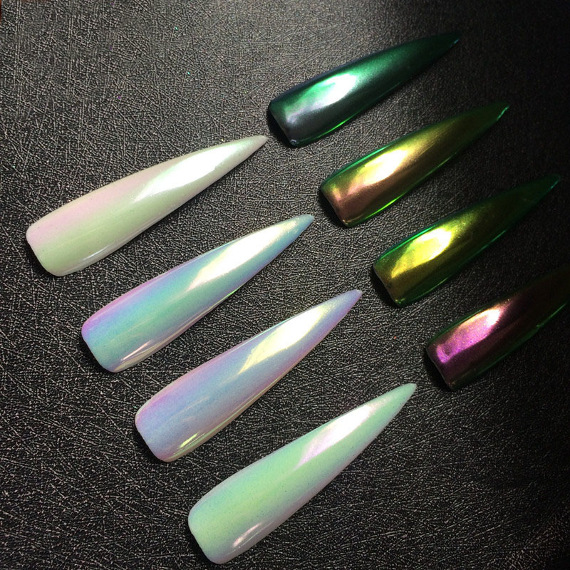 Nail Glitter Upgrade Version Aurora Neon Pigment Mermaid Chameleon Powder Pearl Clear Effect Unicorn Chrome Nail Rainbow Nail Art Manicure 230729