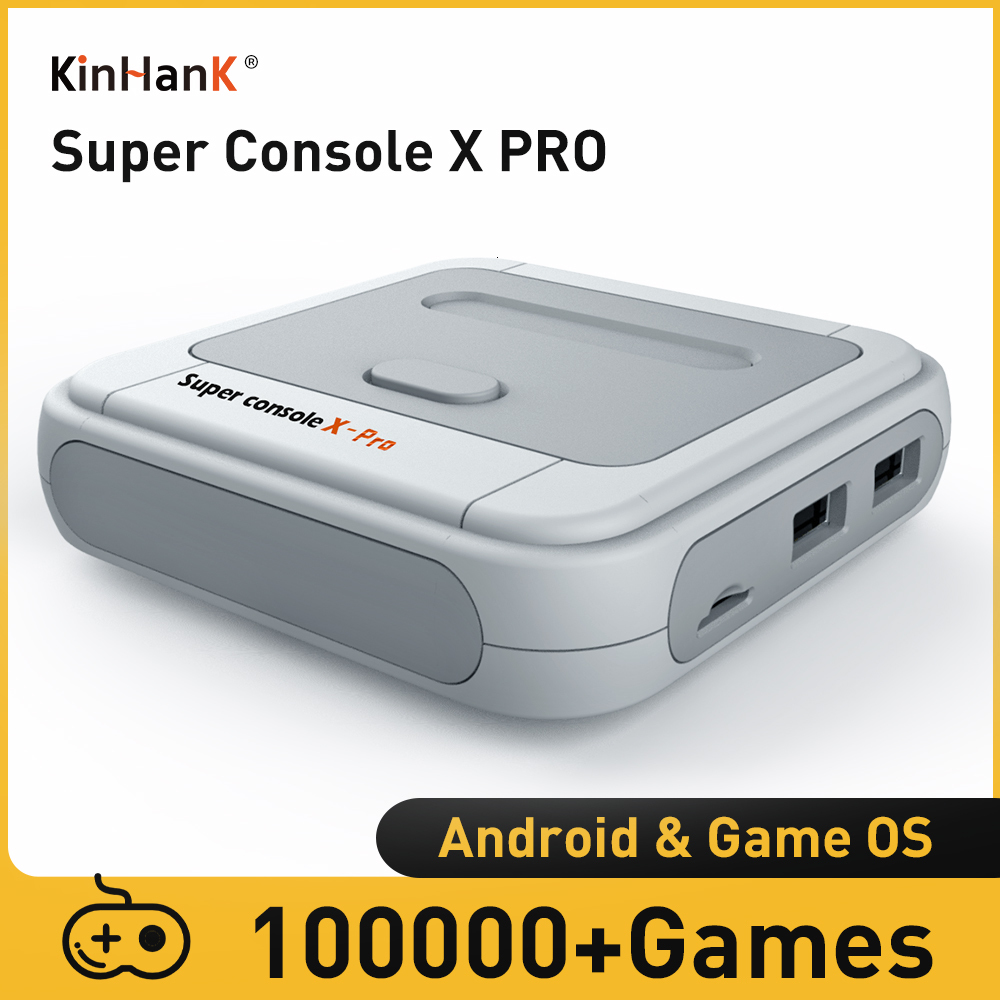 Portable Game Players KINHANK Super Console X Pro Retro Support 70 Emulators 117000 Video Games for PSP PS1 DC MAME Naomi with Gamepads 230731