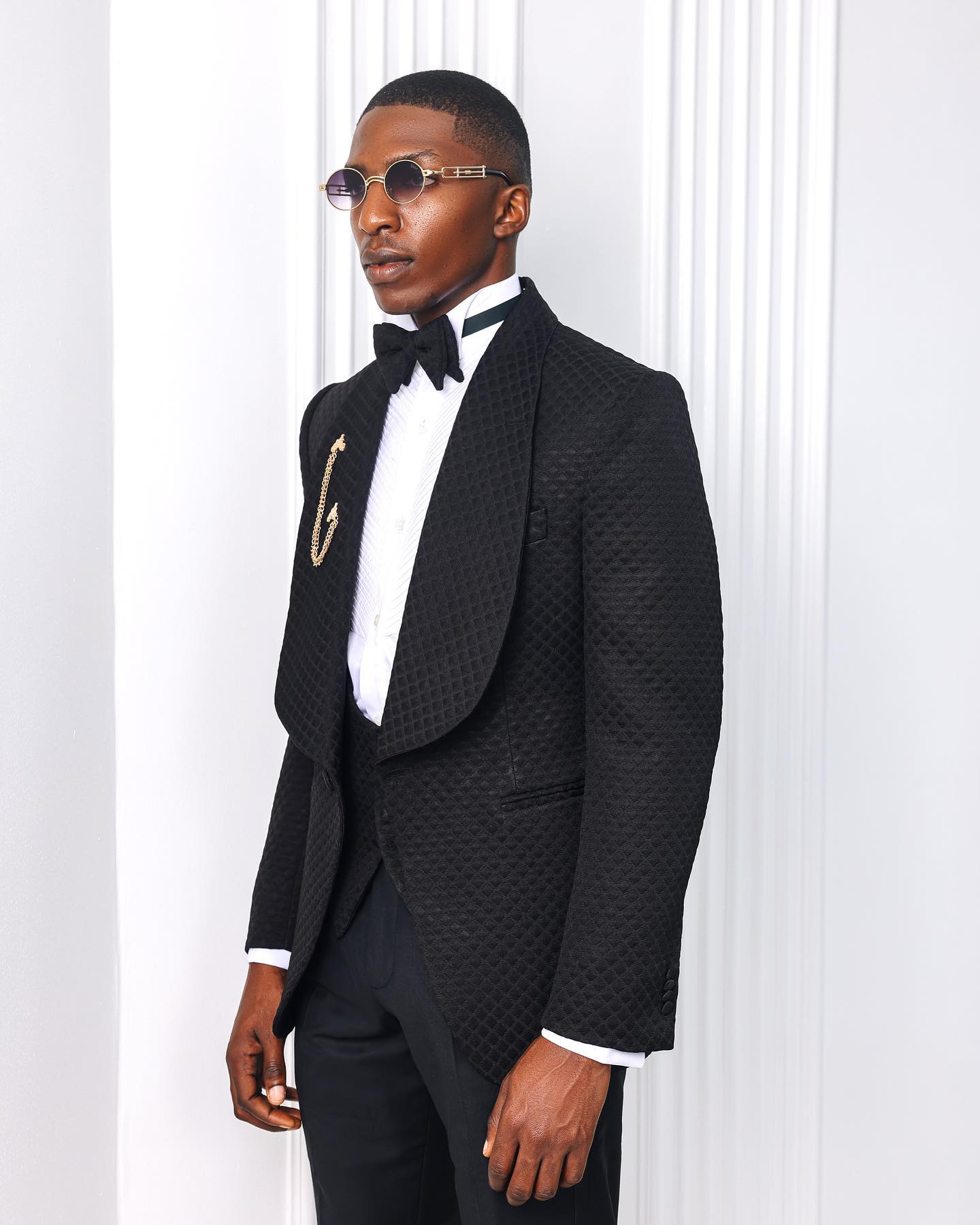 Formal Men Wedding Suits Shawl Lapel 3 Pcs(Jacket+Pant+Vest) Long Coat Autumn Prom Evening Party For Male Custom Made