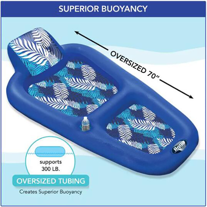 Luxurious Oversized Recliner Adult Recliner Tanner Pool Float, Blue