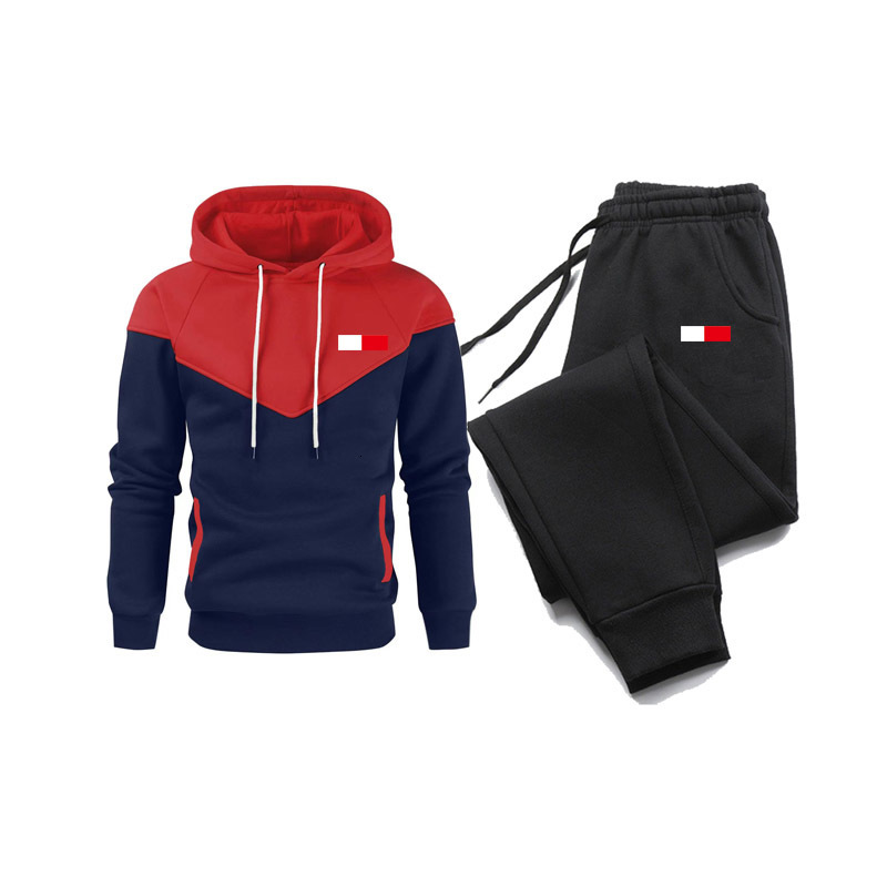 Mens Tracksuits Jacket Clothing Set Printed Hoodie Wool Sweatshirt Casual Sports Pants Youth Wear Warm 230731