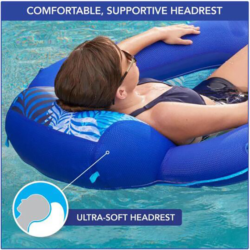 Luxurious Oversized Recliner Adult Recliner Tanner Pool Float, Blue