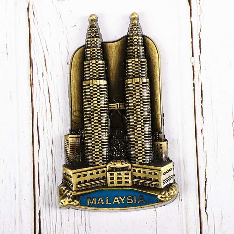 Fridge Magnets Souvenir Country Fridge Magnets London French Tower British Bear Malaysia Indian Decoration Refrigerator Metal Magnet Pays x0731