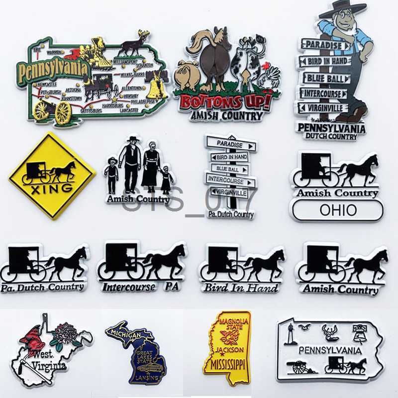 Fridge Magnets USA New Material Refrigerator Magnets Washington California Ohio New Mexico Wyoming Michigan Iowa Home Decor Map x0731