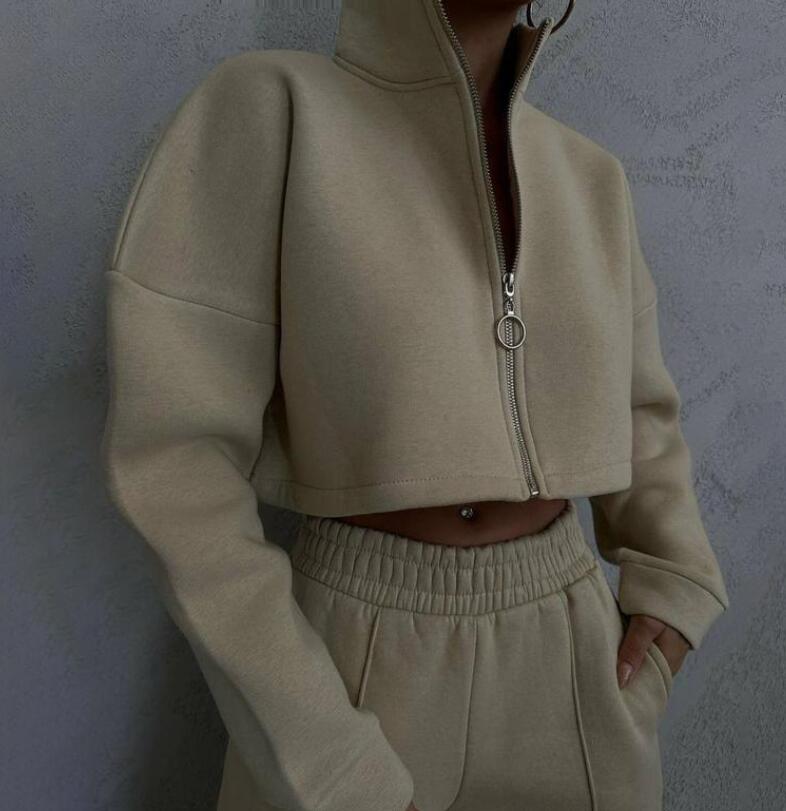 Women's Tracksuits 2023 Autumn New Product Women's Set Solid Color Round Neck Pullover Long Sleeve Sweater Fashion Casual Pants Women's