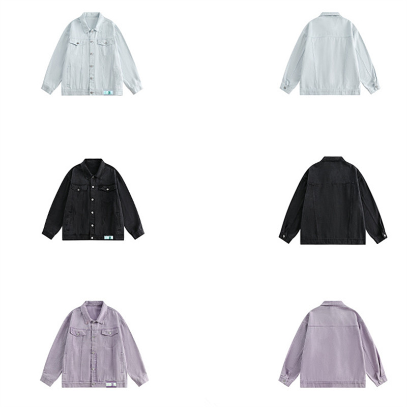 Designer jacket men Windbreaker mens autumn jackets Spring and autumn slimming jacket embroidery denim jacket new American vintage wash Baggy multi-co