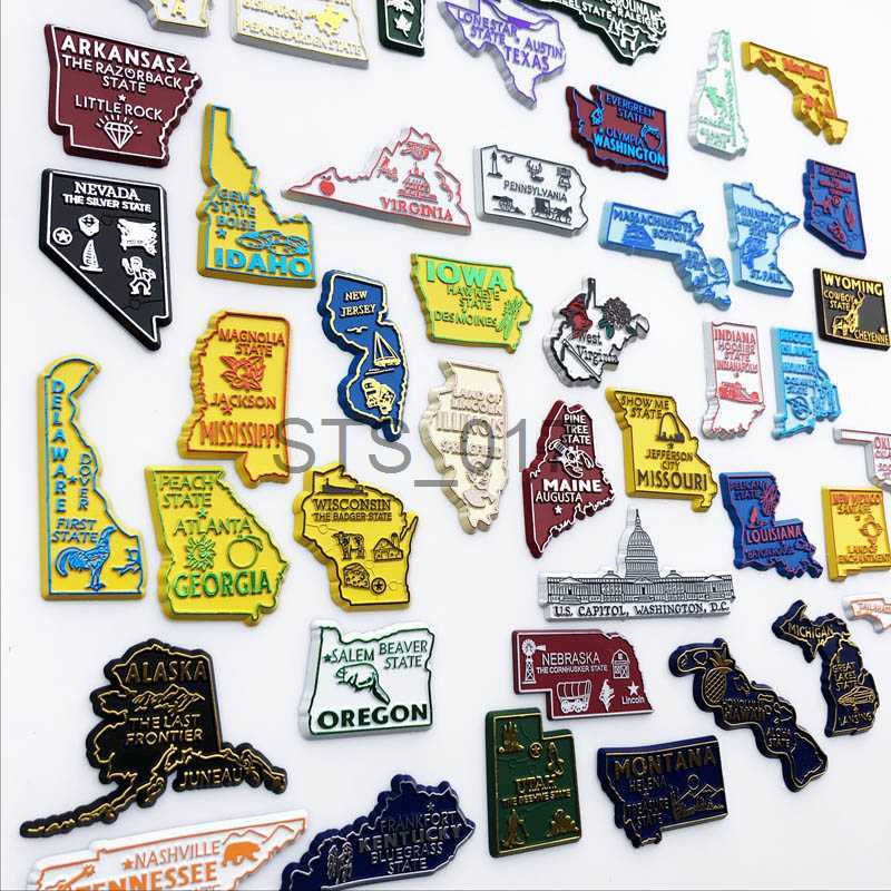 Fridge Magnets USA New Material Refrigerator Magnets Washington California Ohio New Mexico Wyoming Michigan Iowa Home Decor Map x0731