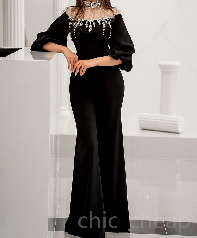 2023 April Aso Ebi Black Mermaid Jumpsuits Prom Dress Beaded Crystals Evening Formal Party Second Reception Birthday Engagement Gowns Dress Robe De So