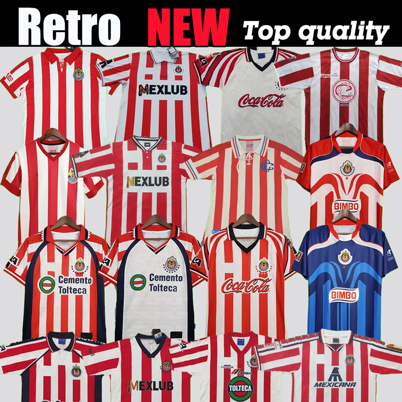Retro Guadalajara Chivas soccer jerseys 1995 1996 1997 1998 1999 2000 2006 Vintage football shirts 1960 94 95 96 97 98 99 00 01 02 03 06 07 08 uniform 60th 100TH 110th 888
