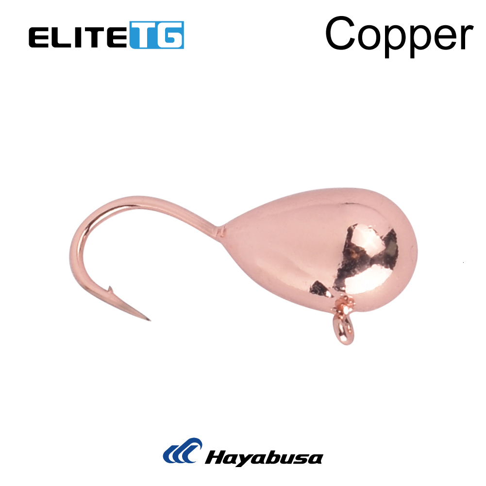 Fishing Hooks Elite TG 10pcs Gold Copper Tungsten Ice Tear Drop Jig 27mm50mm Hook Winter Bait 230729