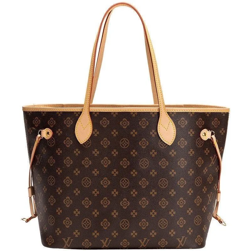 5A Designer Woman Tote Bag handbag Shoulder bags Leather purse fashion luxury flower checkers with pouch Large Medium Size