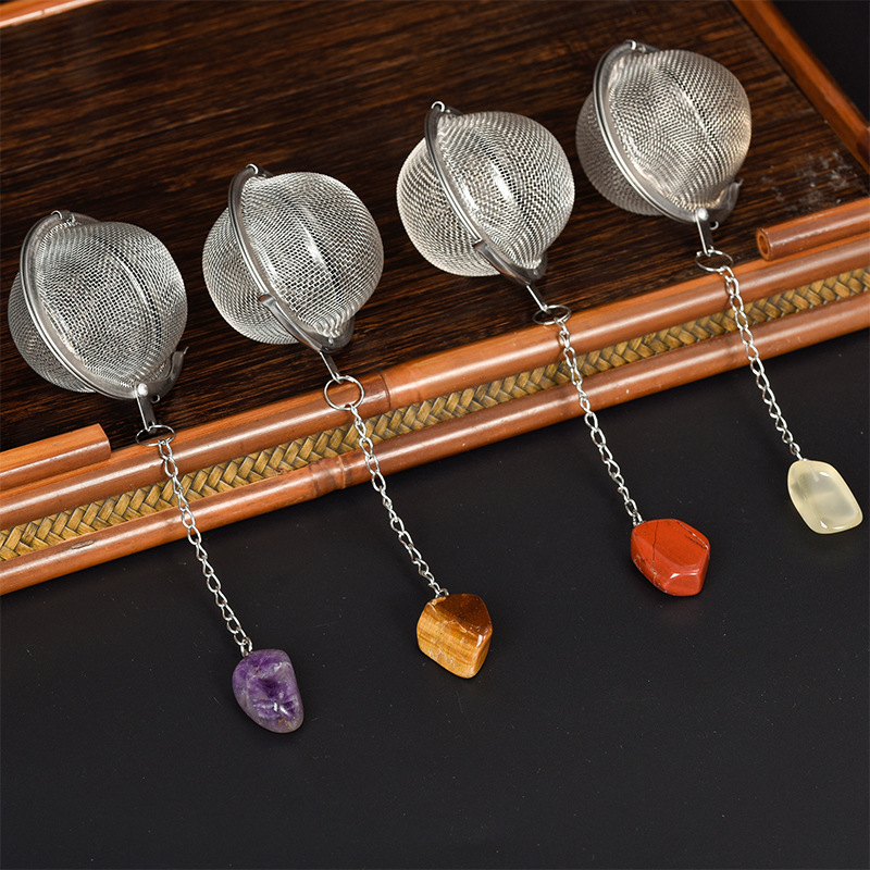 Crystal Stone Mesh Tea Strainers Tea Ball Coffee Vanilla Spice Filter Diffuser Tea Infuser Teaware Accessories