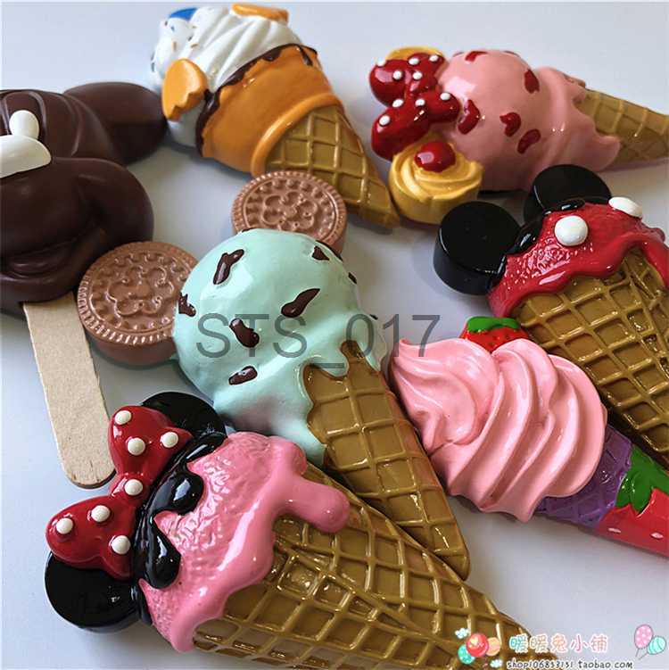 Fridge Magnets Cute cartoon strawberry cone ice cream resin refrigerator magnet x0731