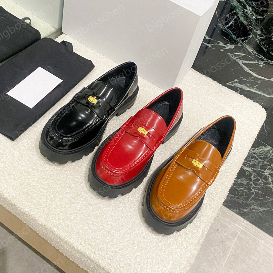 Arc de Triomphe Platform Loafers Slip-on flat shoes College Style Loafers women Dress shoes Designer Luxury Loafers Luxe lounge flats size 35-40