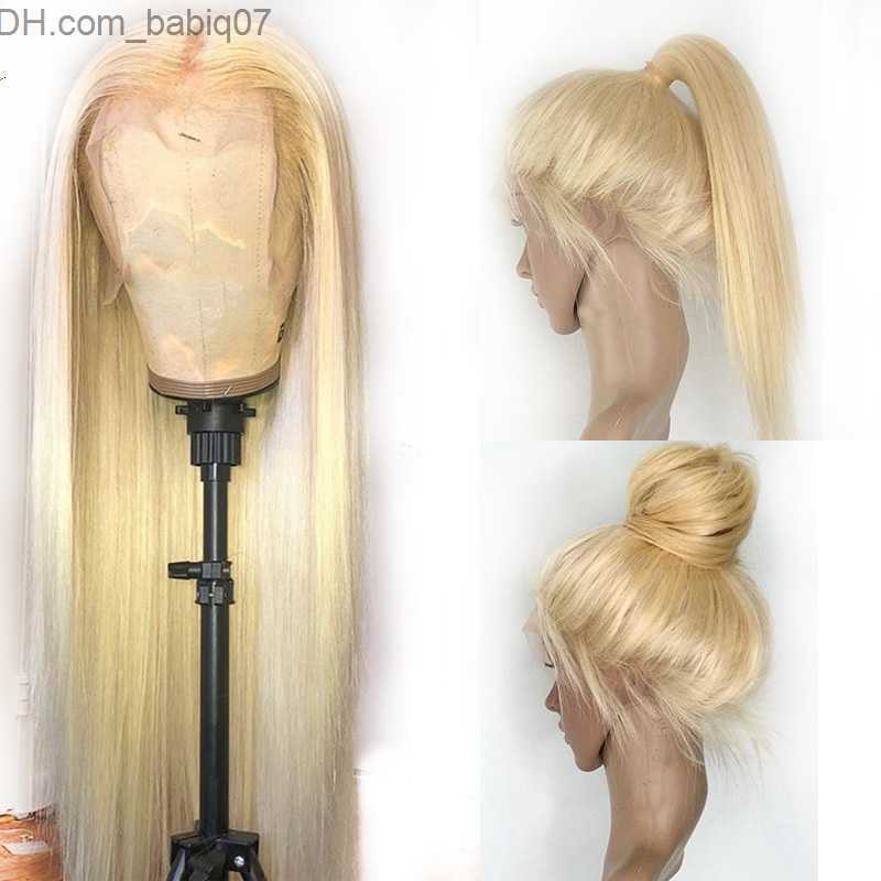 Synthetic Wigs PrePlucked 360 Lace Frontal Wig Ombre Brazilian Brown and Honey Blonde highlights Closure Wig Remy Lace Front Human Z230731