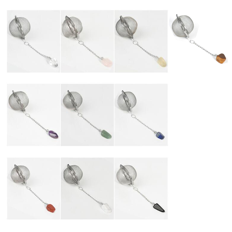 Crystal Stone Mesh Tea Strainers Tea Ball Coffee Vanilla Spice Filter Diffuser Tea Infuser Teaware Accessories