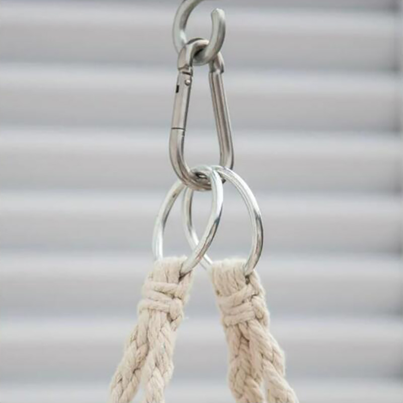 Hanging Outdoor Swing Chair Macrame Cotton Hammock Chair - Off-White