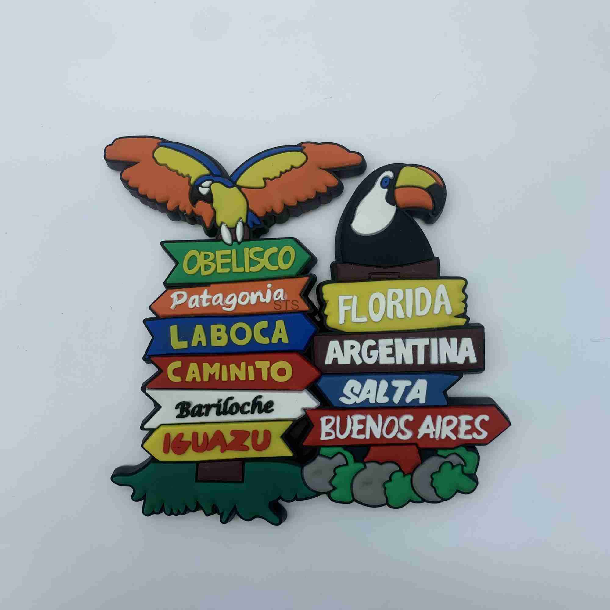 Fridge Magnets Argentina USA Malaysia Finland Iceland Rubber Fridge Magnet Tourist Souvenirs Refrigerator Stickers Travel Gift x0731