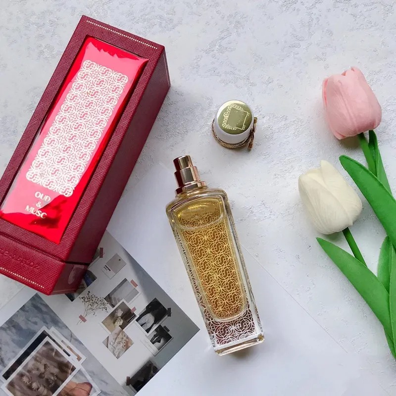 Designer Perfume Perfumes OUD AMBRE SANTAL MUSC ROSE PINK Ml Rose Oud Wood Fragrance Unisex Spray Long Lasting Smell