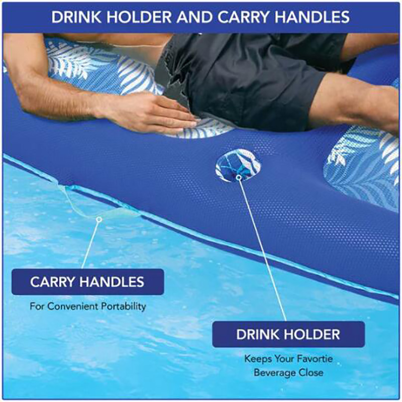 Luxurious Oversized Recliner Adult Recliner Tanner Pool Float, Blue
