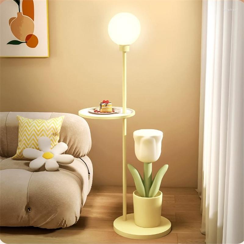 Lamps Floor Home Decor Led For Living Room Bedroom Bedside Lamp Ambient Light Sofa Side Resin Crafts Tea Table Standing Lights s