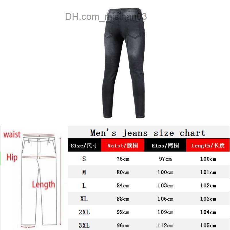 Men's Pants New Men's Four Seasons Small Feet Pencil Pants Stripe Denim Cropped Pants Stitching Pattern Jeans 2022 New Men's Jeans Z230