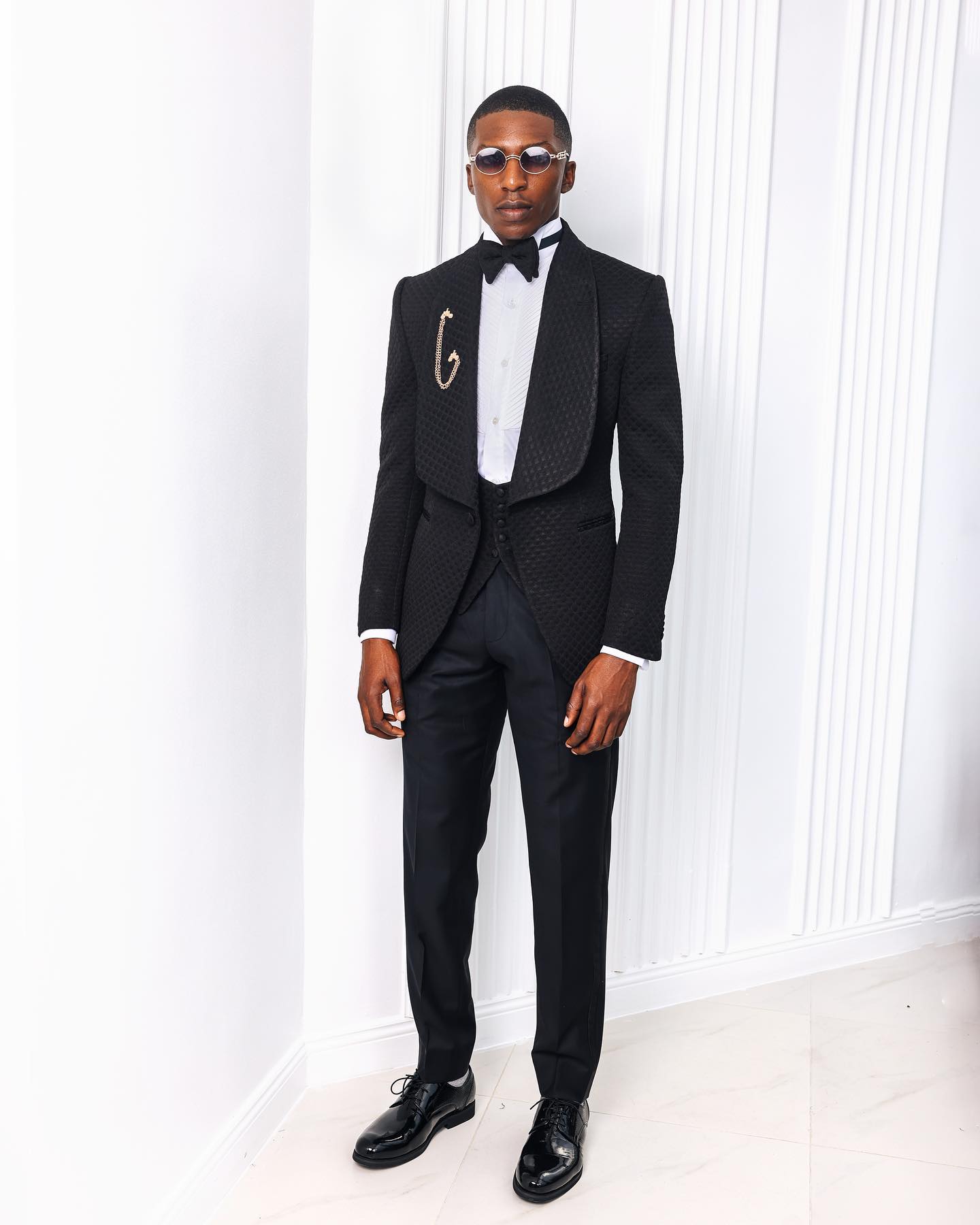 Formal Men Wedding Suits Shawl Lapel 3 Pcs(Jacket+Pant+Vest) Long Coat Autumn Prom Evening Party For Male Custom Made