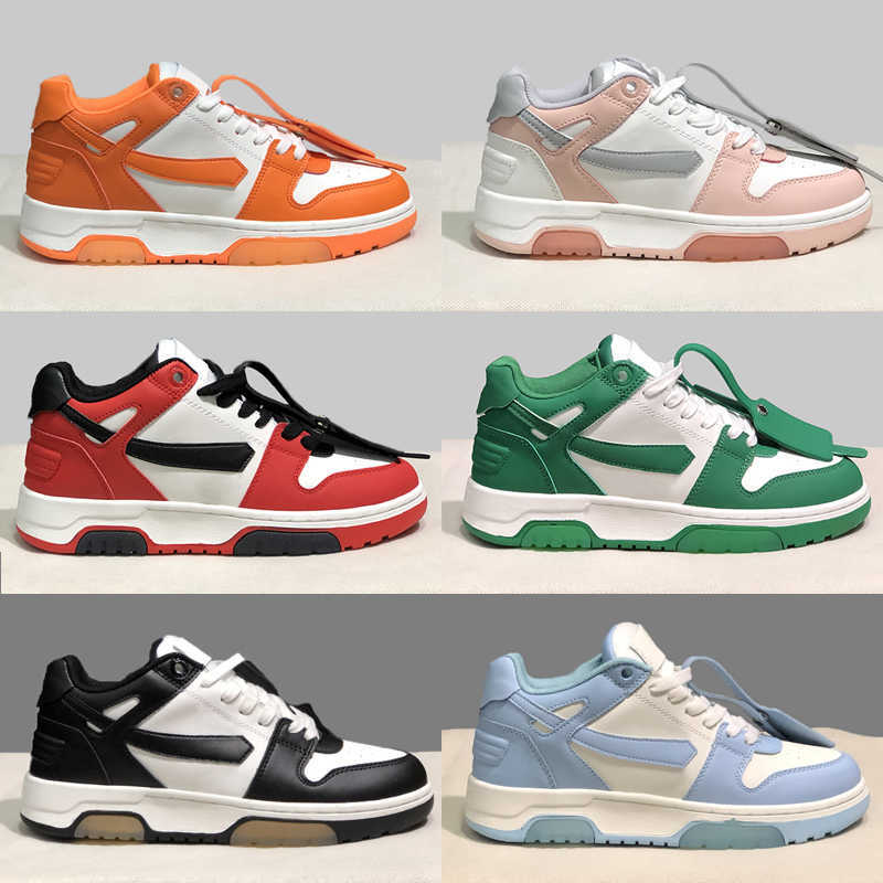 Out Of Office Sneaker Designer Casual Shoes Low Tops White Black Light Blue Leather For Walking Mens Womens Trainers Platform Sneakers 35-45 With Box NO453