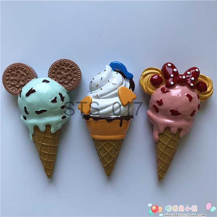 Fridge Magnets Cute cartoon strawberry cone ice cream resin refrigerator magnet x0731