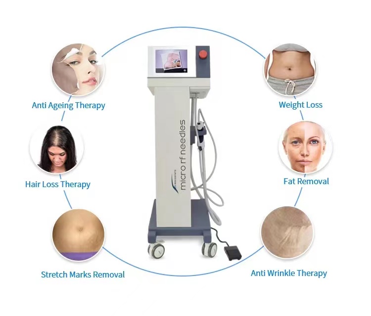 2 In 1 anti-aging wrinkle removal RF Micro needle SRF + Cryo + PDT needle-free microneedle beauty machine