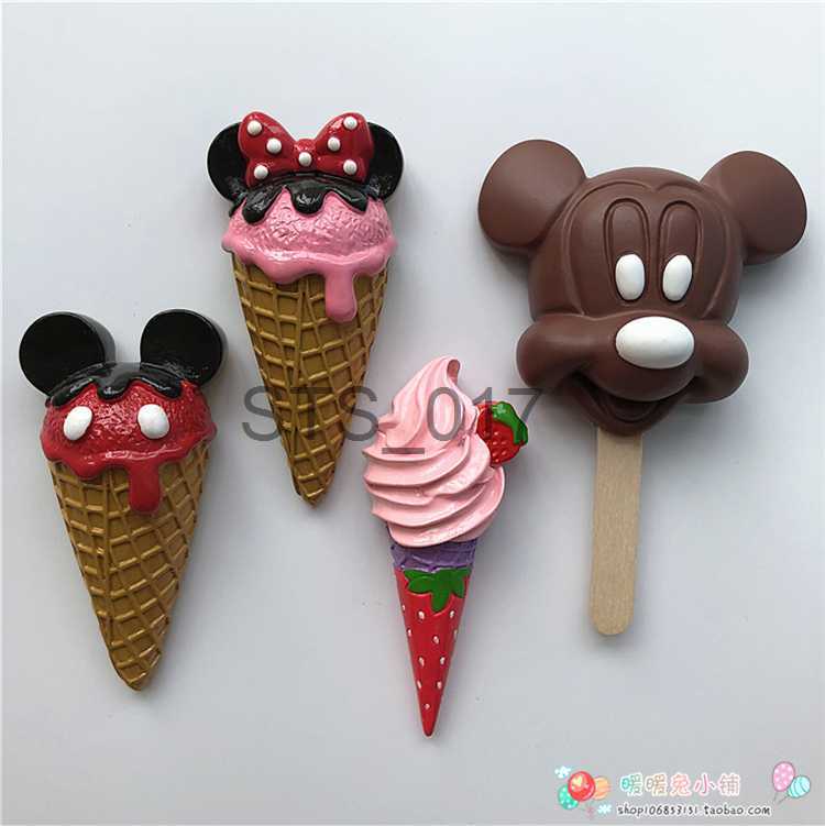 Fridge Magnets Cute cartoon strawberry cone ice cream resin refrigerator magnet x0731