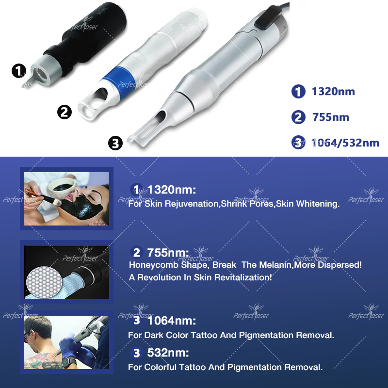2025 professional Picolaser Tattoo Removal Machine beauty spot laser pigment remove 3 probes equipment ce