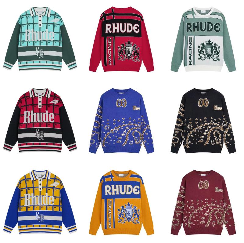 Mens rhude hoodie Hoodie Letter Print Long Sleeve Fashion Men Women Sweatshirts Sweater Hip Hop Hoodies Brand Sweatshirts Us Size