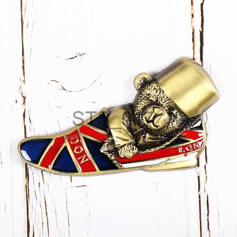 Fridge Magnets Souvenir Country Fridge Magnets London French Tower British Bear Malaysia Indian Decoration Refrigerator Metal Magnet Pays x0731