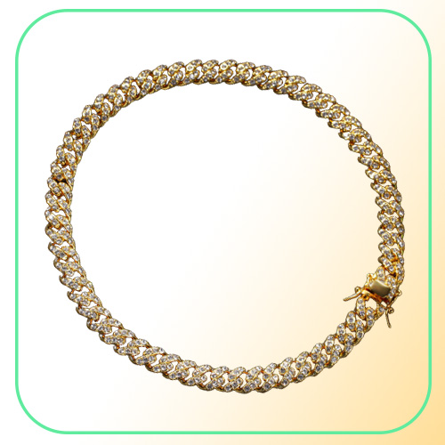 12mm hip hop jewelry cuban link chain mens gold necklace designer chain for man Diamond Iced Out Alloy Chains Austrian Rhinestone