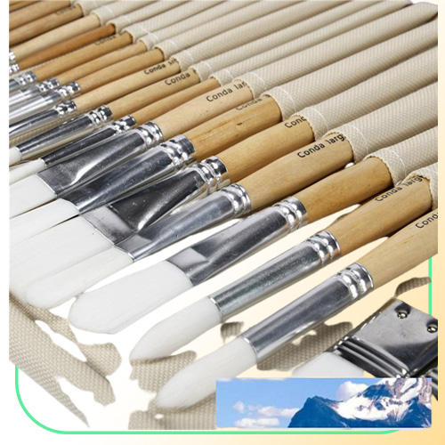 Chip Paint Brushes Set Professional Synthetic Short Handle W Brush Case Art Supplies Watercolor Oil Paint Brush7678006