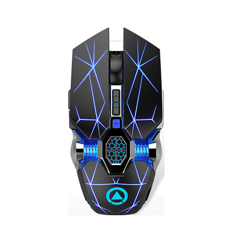 wireless mute mouse 2.4gh adjustable optical mice multifunctional gaming mouse 3200 dpi optical resolution colorful glare breathing light for computer
