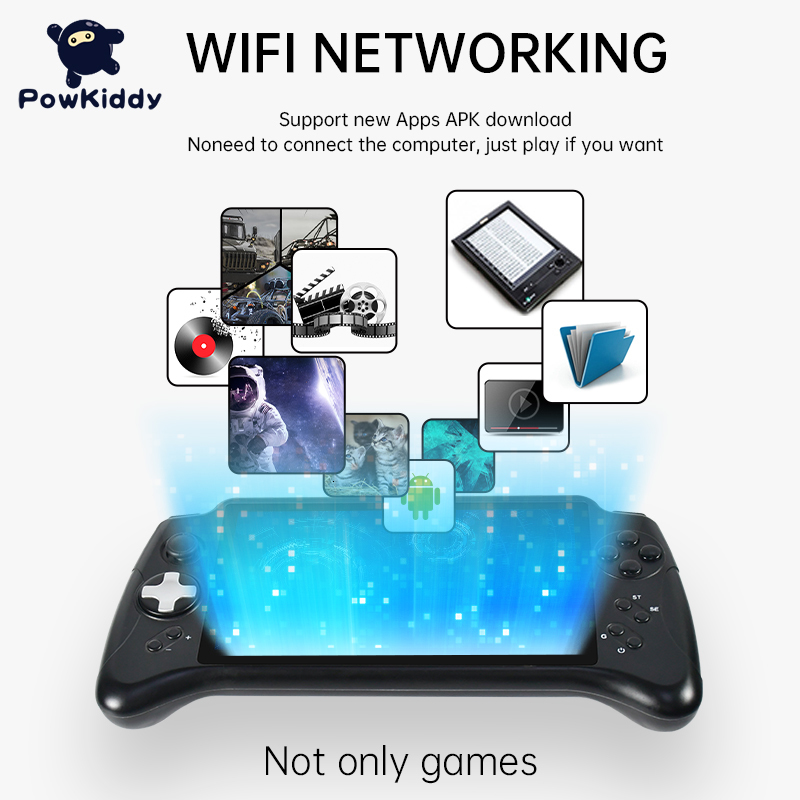 Portable Game Players POWKIDDY X17 Android 7 0 Handheld Console 7 inch IPS Touch Screen MTK 8163 Quad Core 2G RAM 32G ROM Retro 230731