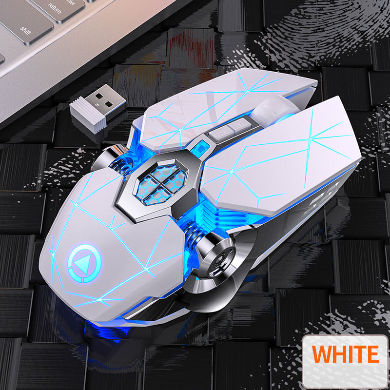 wireless mute mouse 2.4gh adjustable optical mice multifunctional gaming mouse 3200 dpi optical resolution colorful glare breathing light for computer