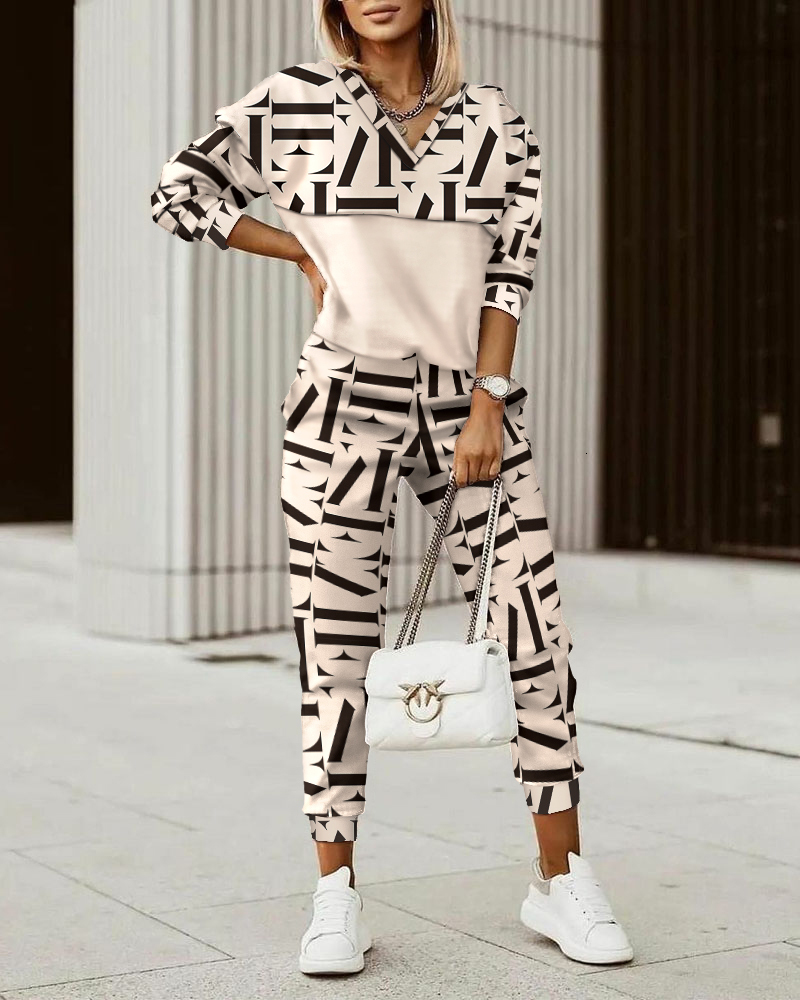 Womens Two Piece Pants Fashion Women Plaid Print Zipper Front Hooded Top Pants Set Two Pieces Suit Flare Pants Outwear 230729